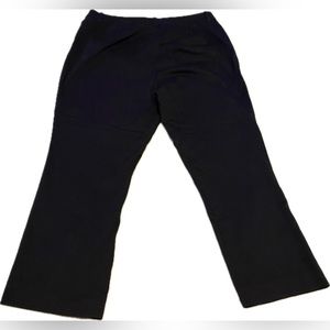 RALPH LAUREN Pants Gold Zipper Accent Slit Pockets Black 20W